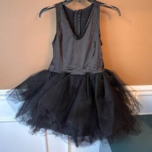 Elegant Black Tutu Costume Satin Goth Whimsigoth Fairy Feminine Whimsical KPop